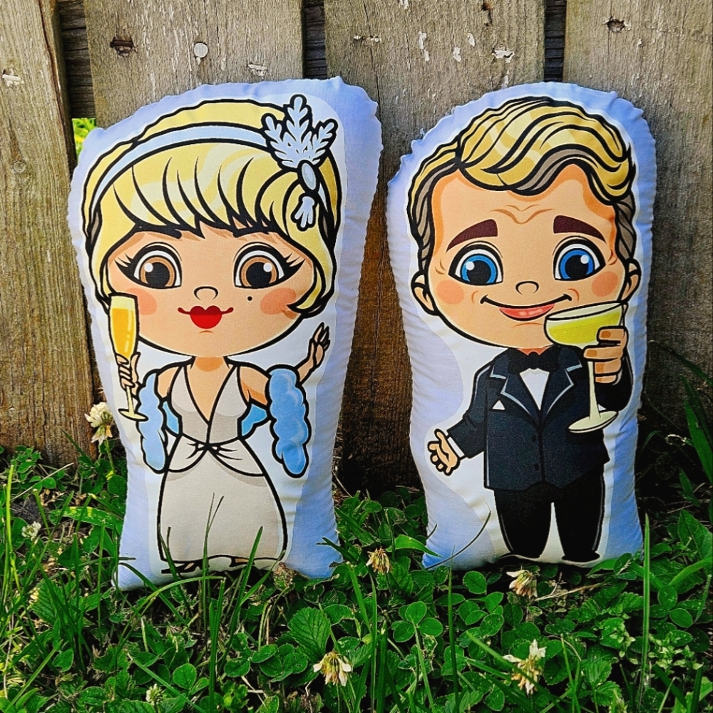 The Great Gatsby Pillow Pal Set. New.